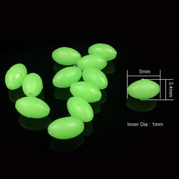 Smooth burr-free hole in luminous fishing beads