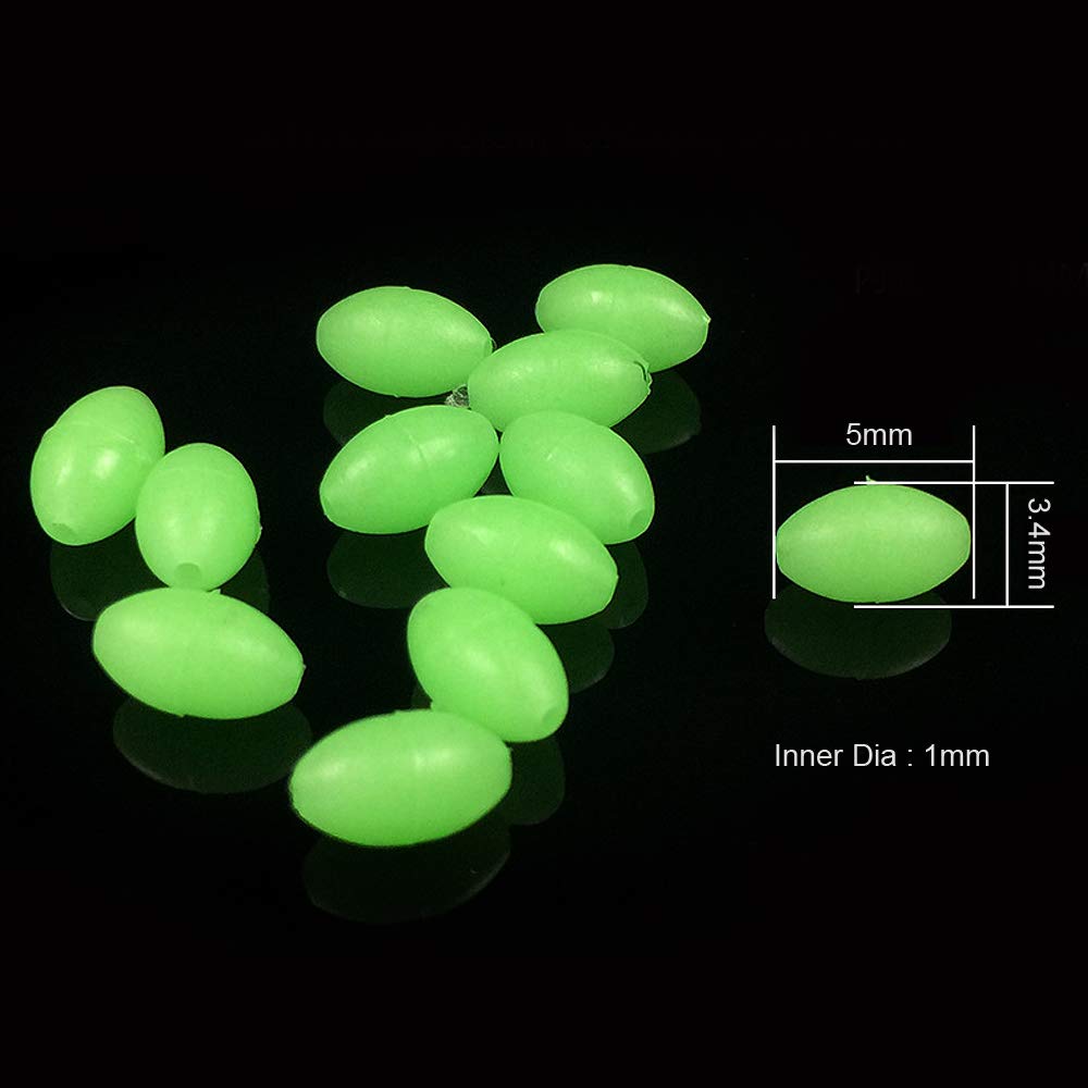 Smooth burr-free hole in luminous fishing beads