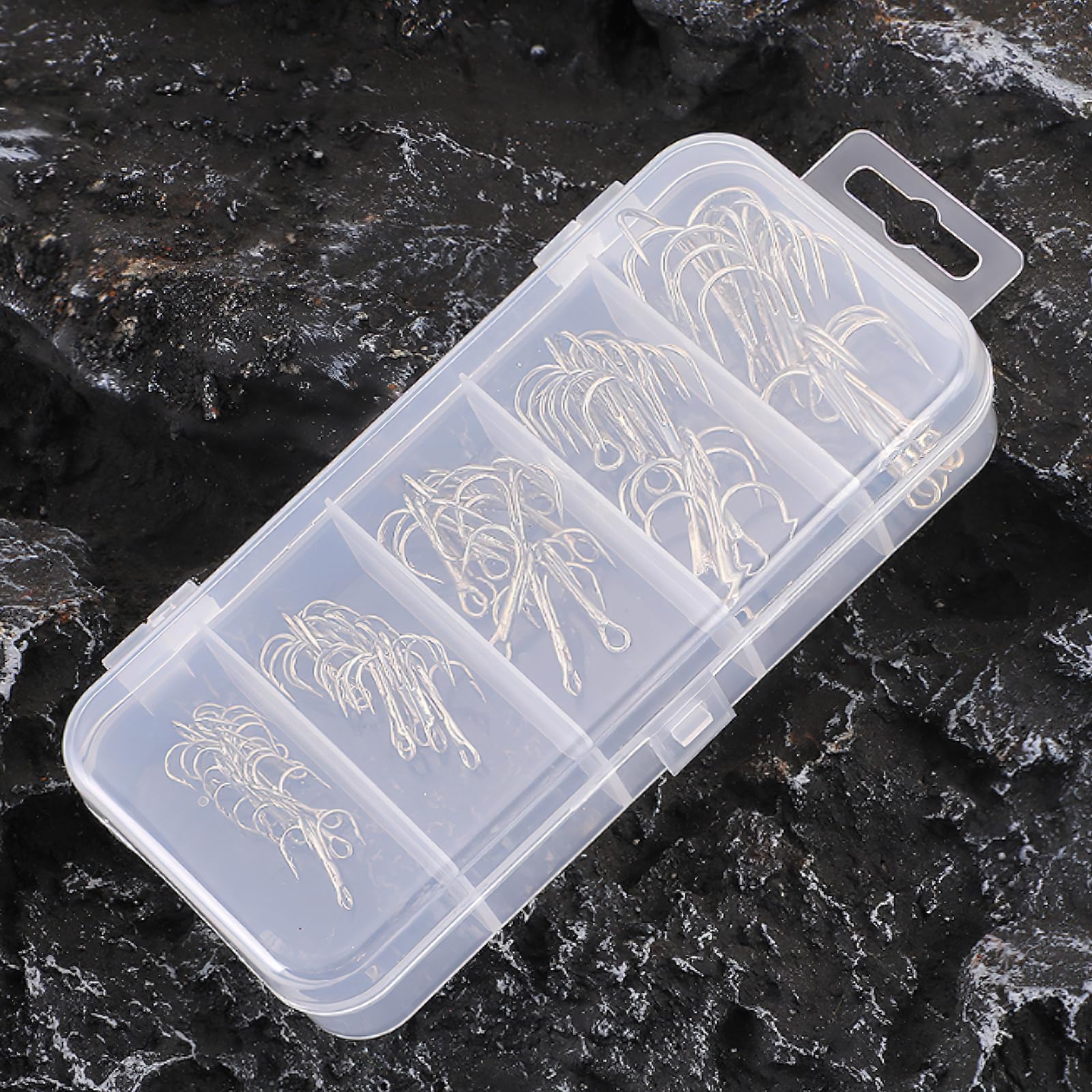 OriGlam 50pcs Treble Hooks Kit packaging with 50 hooks