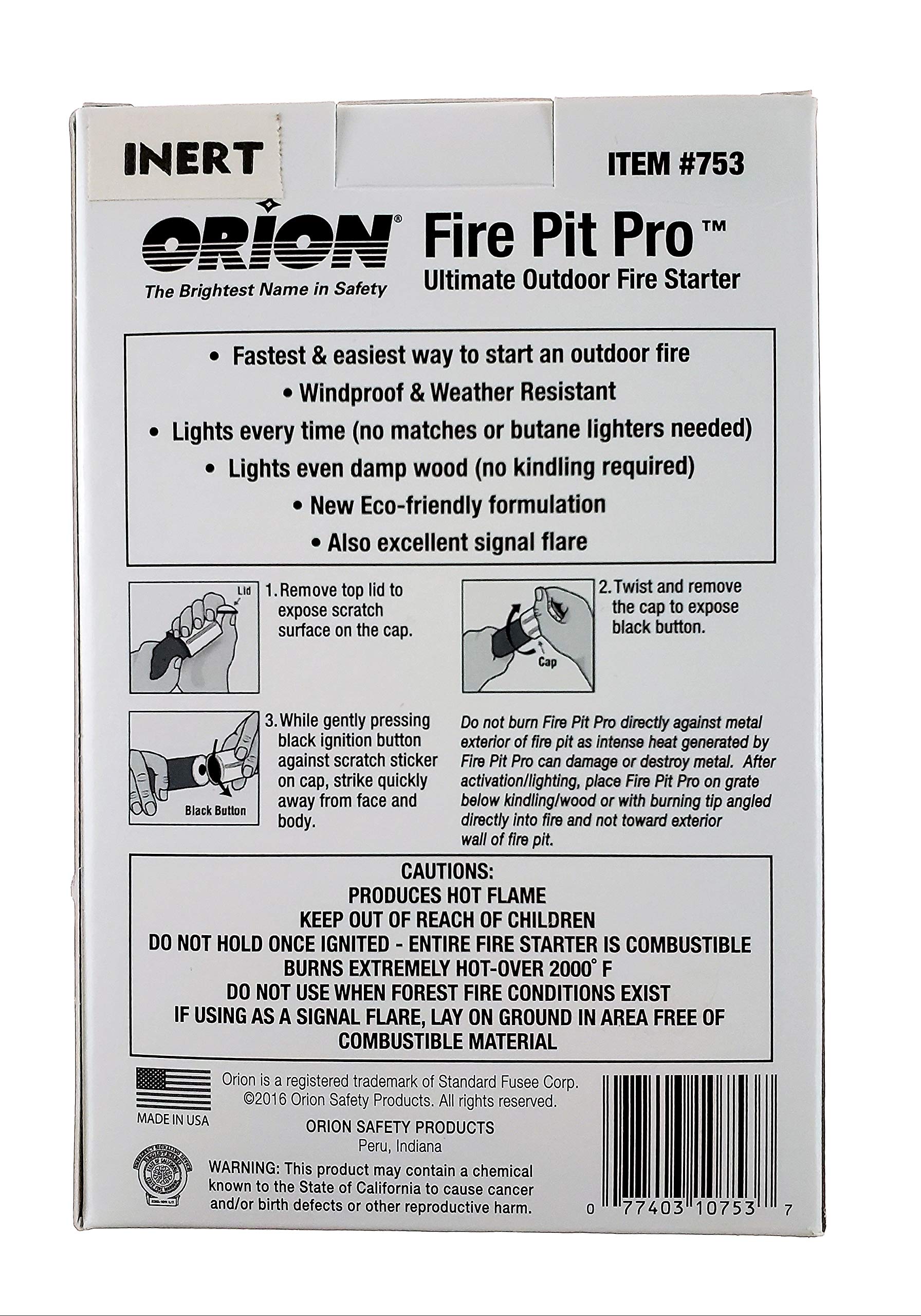 Orion Fire Pit Pro Pack 2 withstands high heat output.