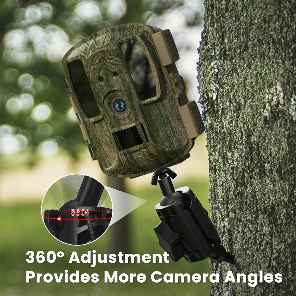 ORIPIK camera mount includes expansion screws for quick tree or fence setup