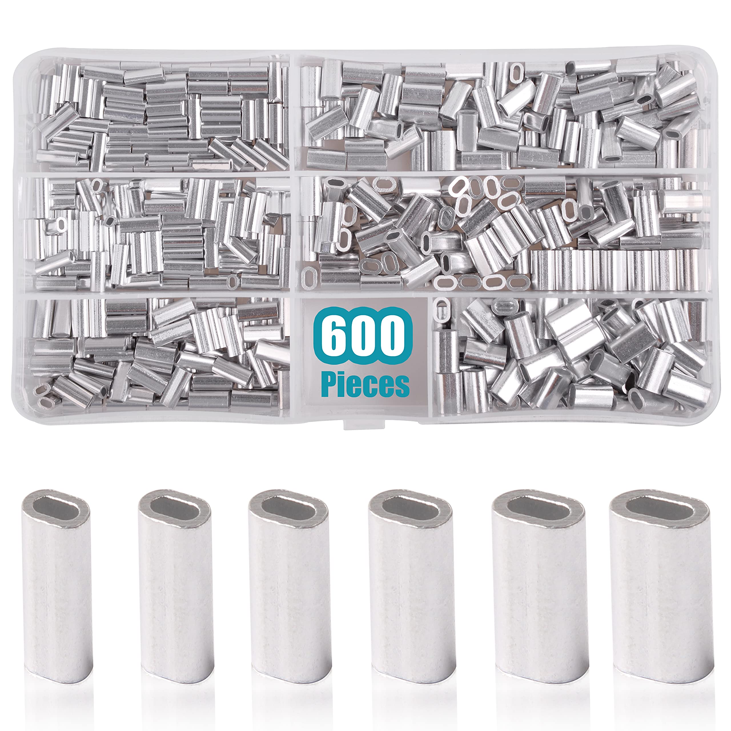 OROOTL 600-piece fishing crimp sleeves kit in box