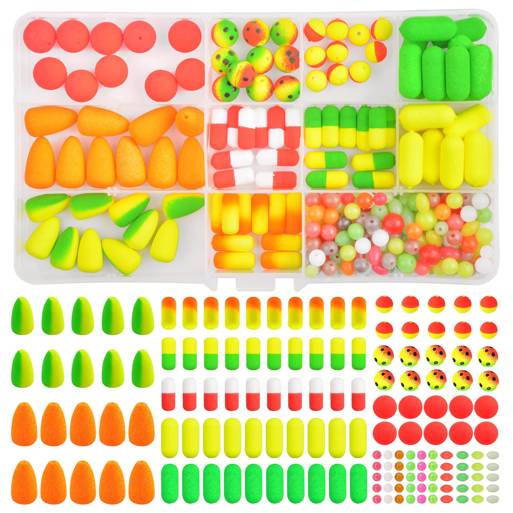 OROOTL Pompano Rig Floats Beads Kit 300pcs assorted colors