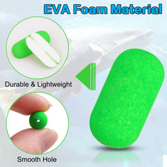 Bright fluorescent floats for surf fishing and live bait