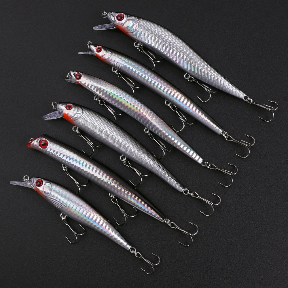 Six-pack lures suitable for saltwater and freshwater fishing