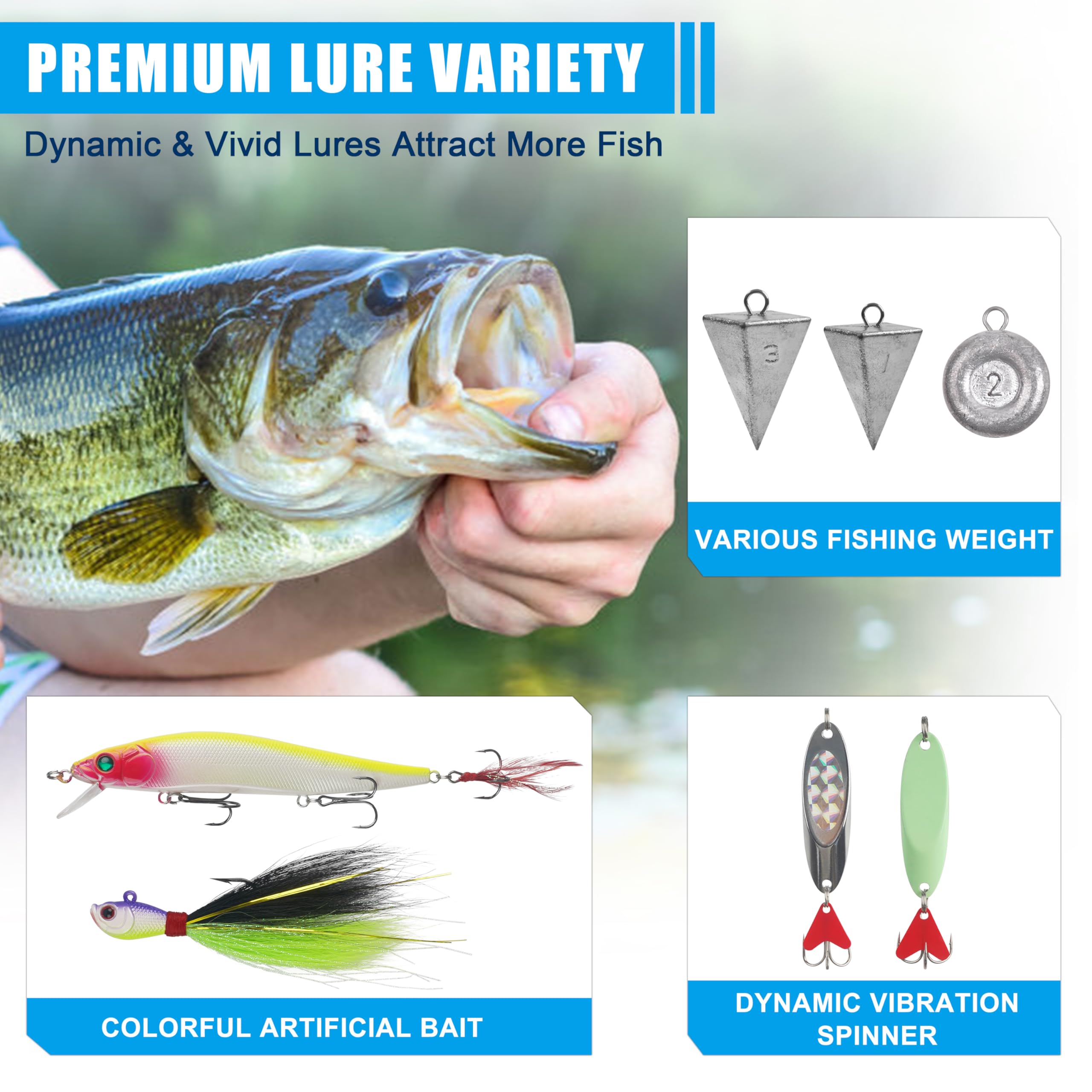  Minnow lure included in the OROOTL tackle box