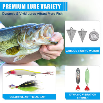  Minnow lure included in the OROOTL tackle box
