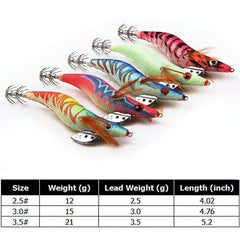 Realistic 3D fish eyes and vivid flash fabric on squid jigs