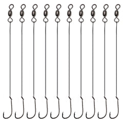 OROOTL wire leader rig with snelled hooks and 11.8 inch leader