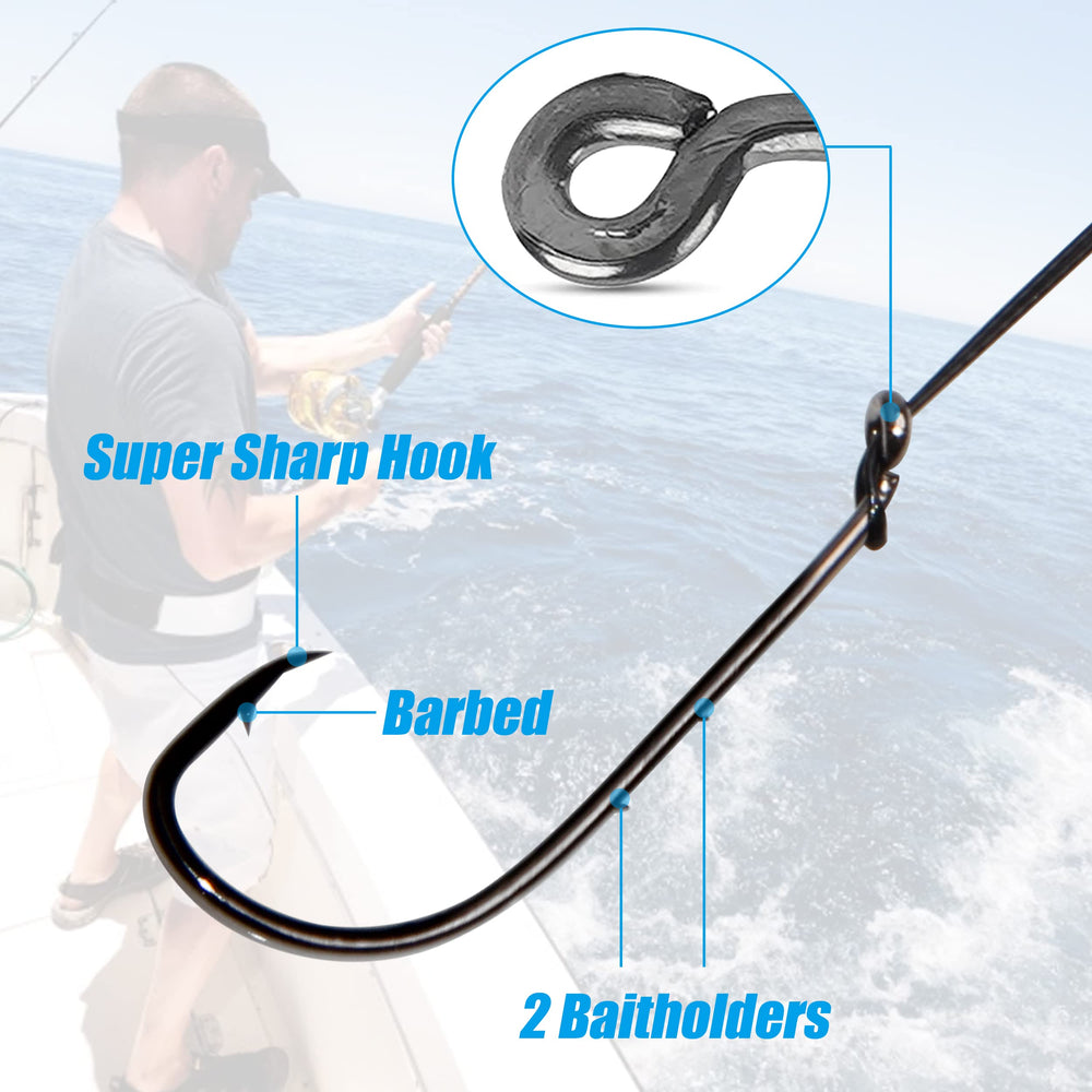 Close-up of 1x7 stainless steel wire with nylon coating on the leader rig