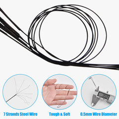 Saltwater snelled hook in black nickel coating
