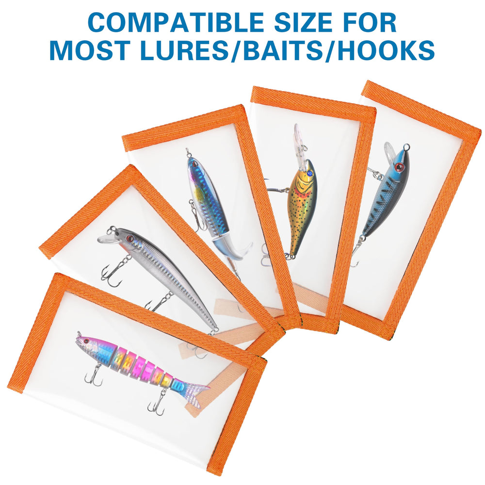 Lure wraps protecting spoons, jigs, and lures from tangling