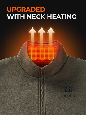 ORORO four-zone warmth vest highlights back and pockets heating areas