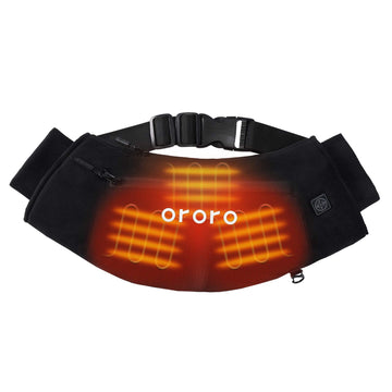 ORORO heated hand muff front view shows expansive warmth for outdoor activities