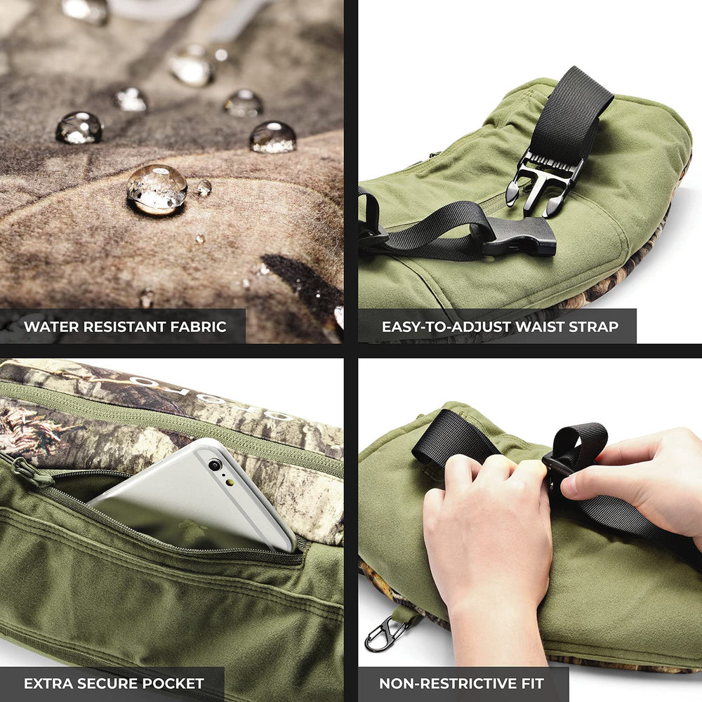 ORORO hand warmer pouch wind and water-resistant shell for outdoor use