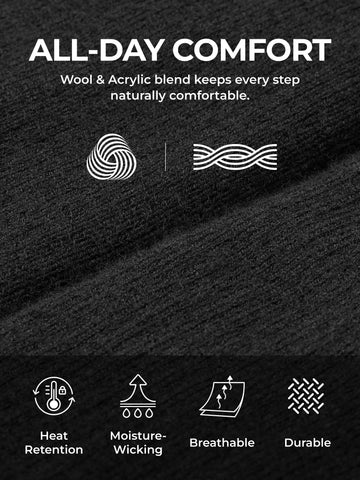 ORORO heated socks flat heating-elements close-up shows unobtrusive warmth cables.