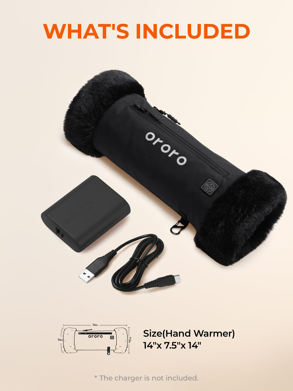 ORORO machine-washable hand warmer for easy cleaning and care