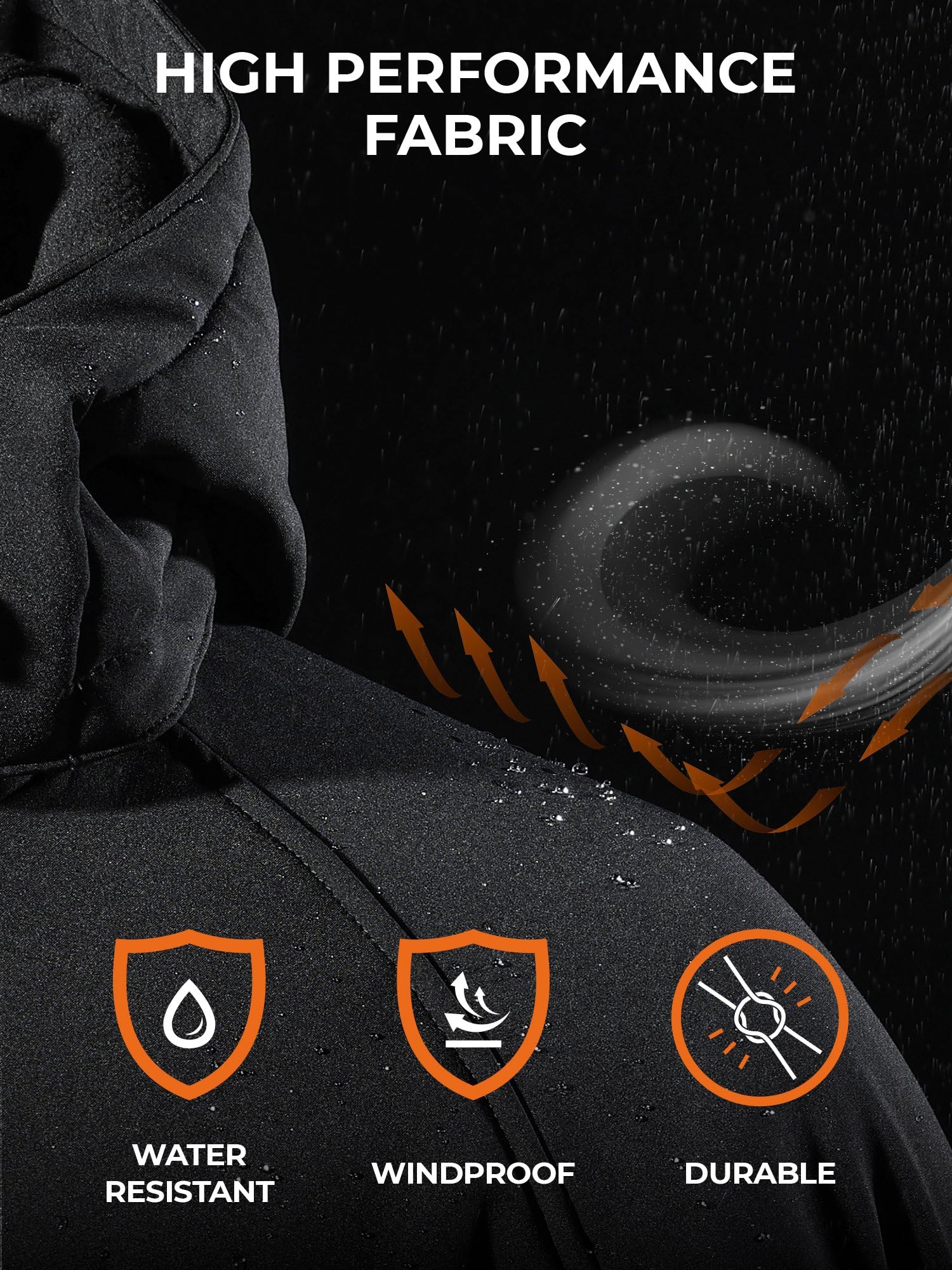 ORORO jacket pocket heat feature for hands and essentials in action