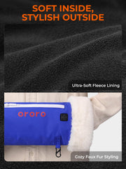 Blue ORORO hand warmer pouch shows zip pockets for essentials on the go.