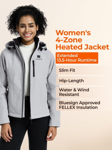 ORORO water- and wind-resistant softshell keeps you comfortable outdoors.