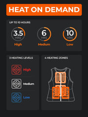 ORORO Women's Heated Liner Vest side view highlights mobility under a lightweight layer.