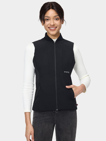 ORORO heated vest collar heat element delivers targeted neck warmth for cold mornings.