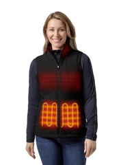 ORORO women's heated vest front view showing slim silhouette for all-day warmth