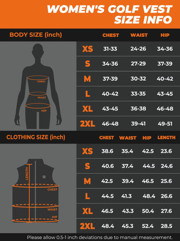 ORORO women's heated vest worn on the golf course offers warm mornings without bulk.