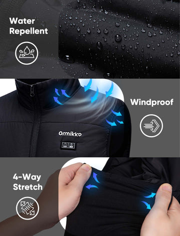 ORRNIKKO heated golf vest worn on course during a round for mobility