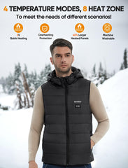 ORRNIKKO heated vest back view showing mid-back warmth and silhouette