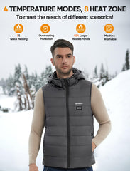 orrnikko heated vest men's back view highlighting even heat distribution for all-day warmth
