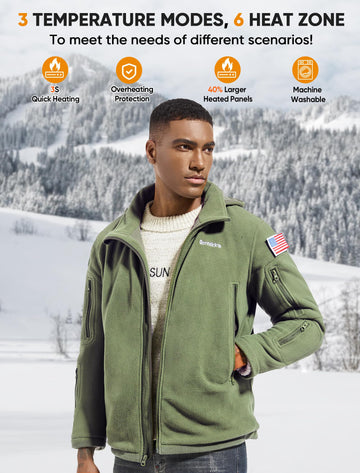 ORRNIKKO heated jacket with battery pack powering extended outdoor sessions