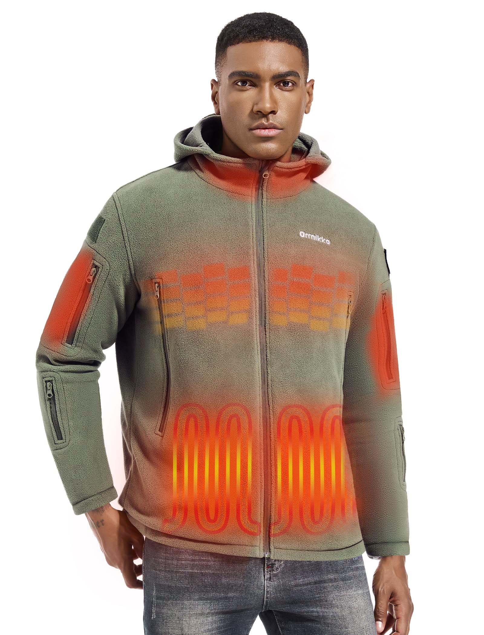 ORRNIKKO men's heated jacket front view delivers all-day warmth for cold commutes