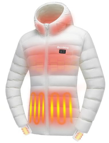 ORRNIKKO women's heated jacket front view with lightweight warmth for winter outings.