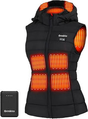 ORRNIKKO Women's Heated Vest back view highlights full-back warmth for chilly commutes.