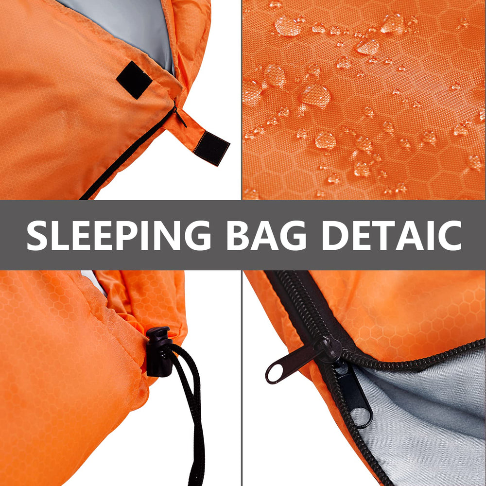 ORTHOMTEX sleeping bag double-bed combo demonstrates versatile shared sleeping setup.