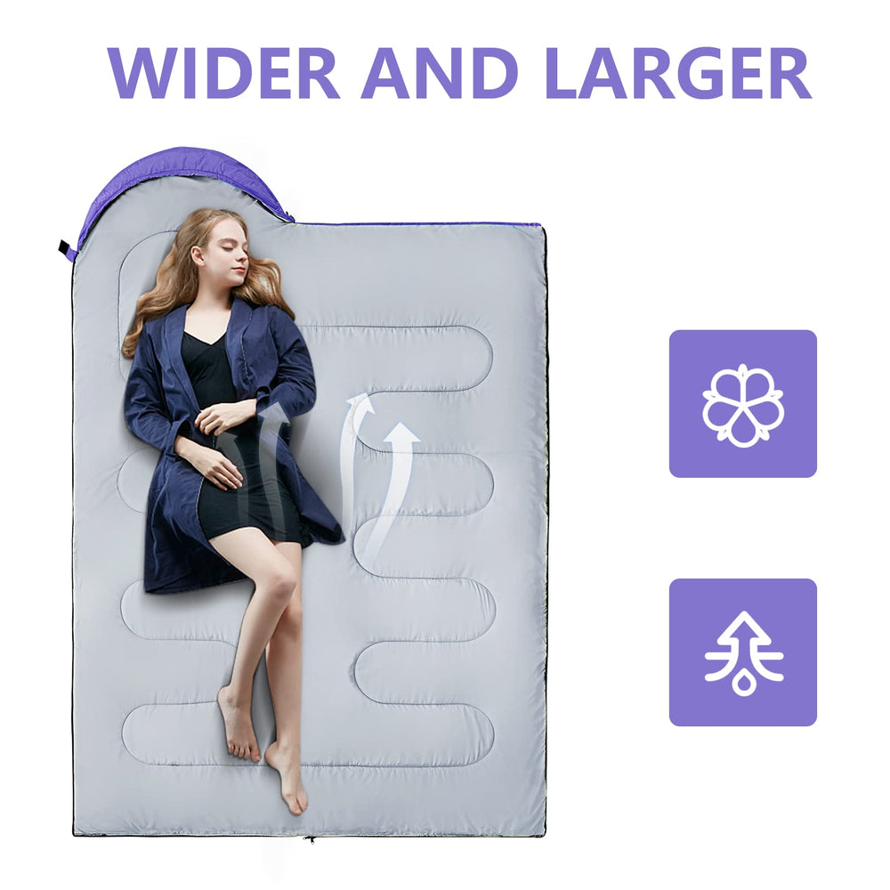 ORTHOMTEX sleeping bag family-use suitable for adults and kids for shared adventures