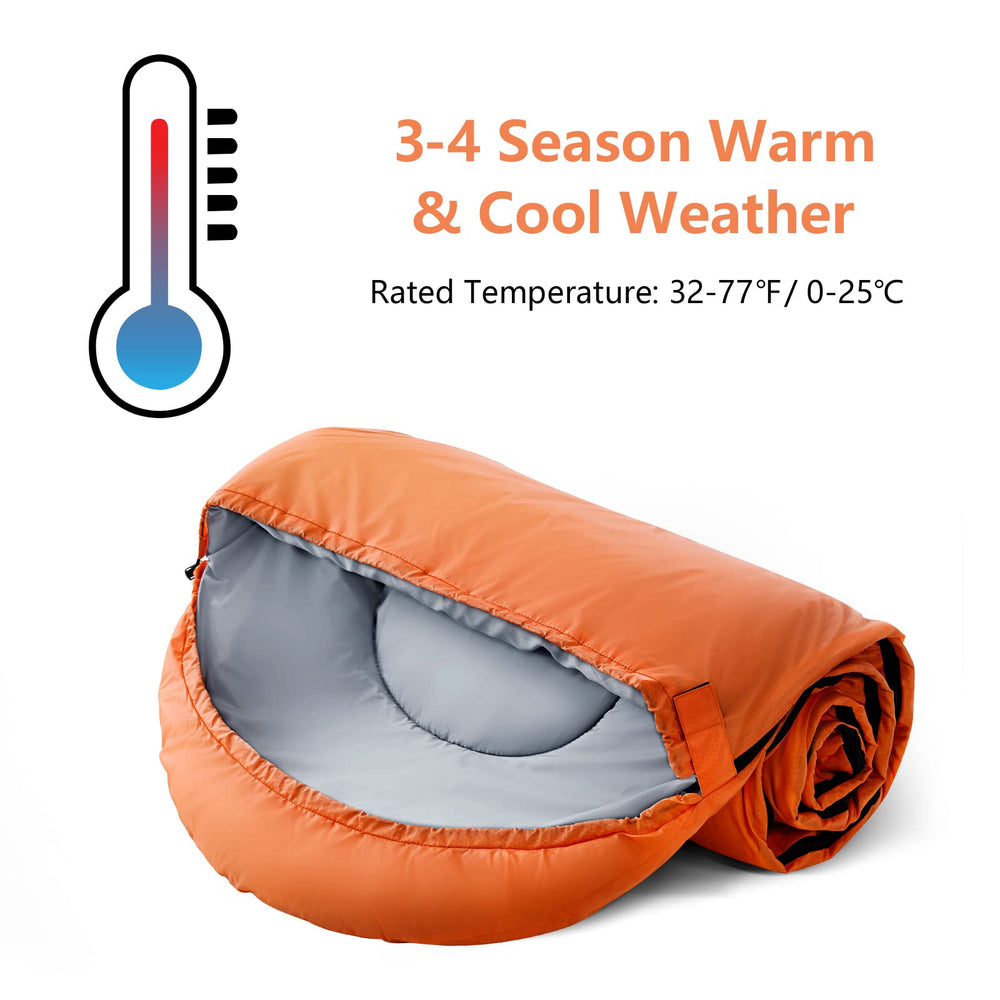 ORTHOMTEX sleeping bag waterproof shell in nylon resists damp conditions.