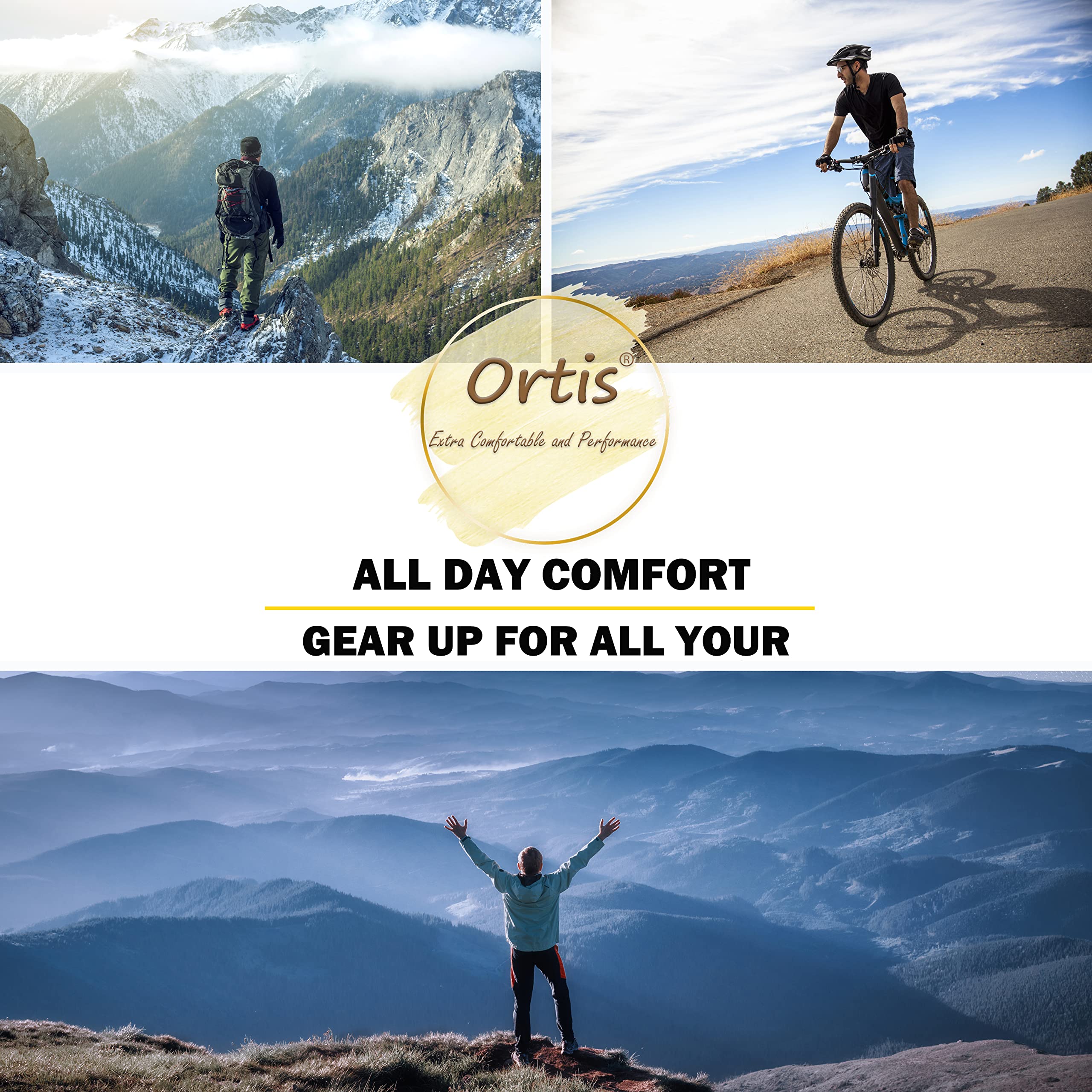 Ortis men's cotton cushion crew socks cushion detail reduces pressure for comfort.