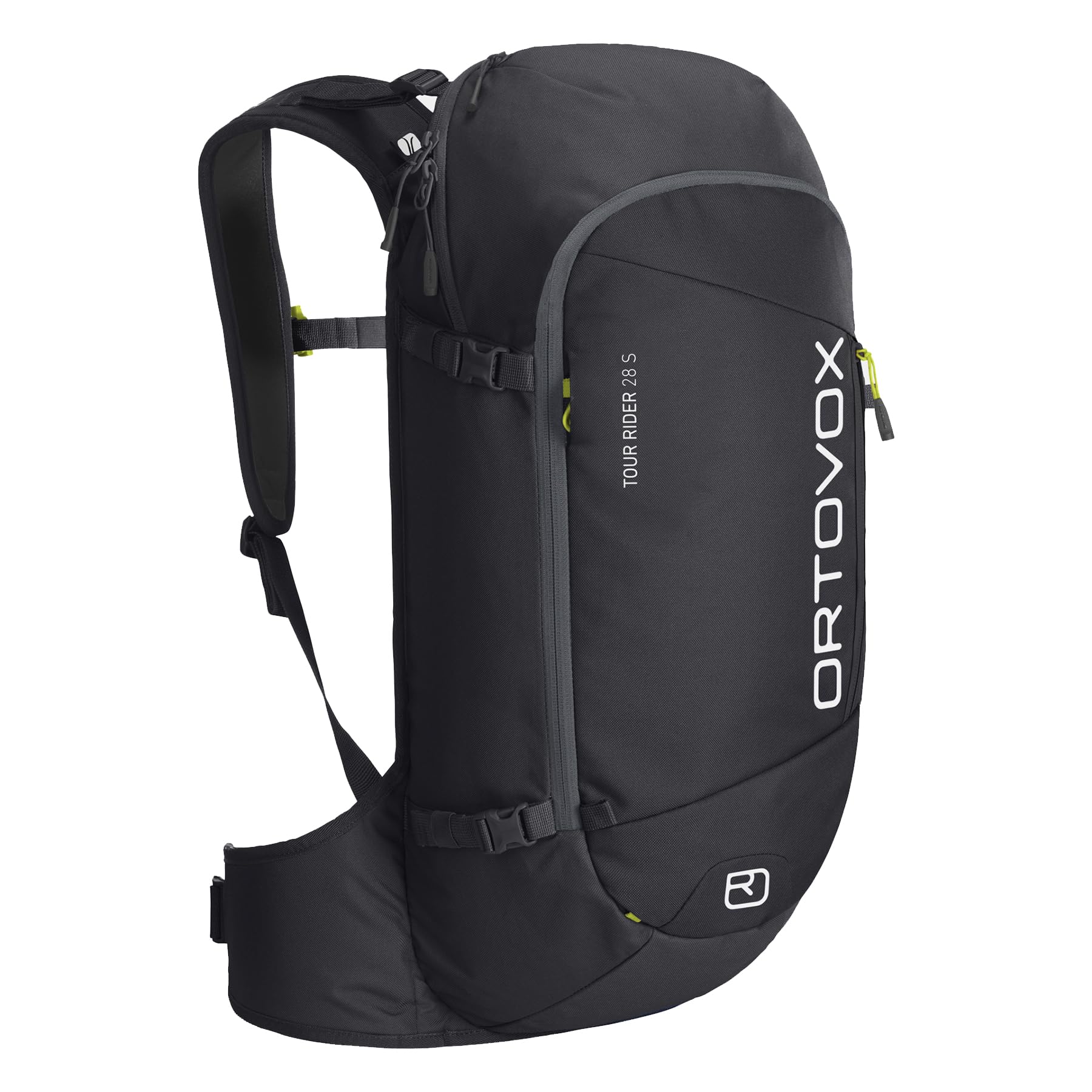 Ortovox Tour Rider 28L S backpack front view, quick-access gear features.