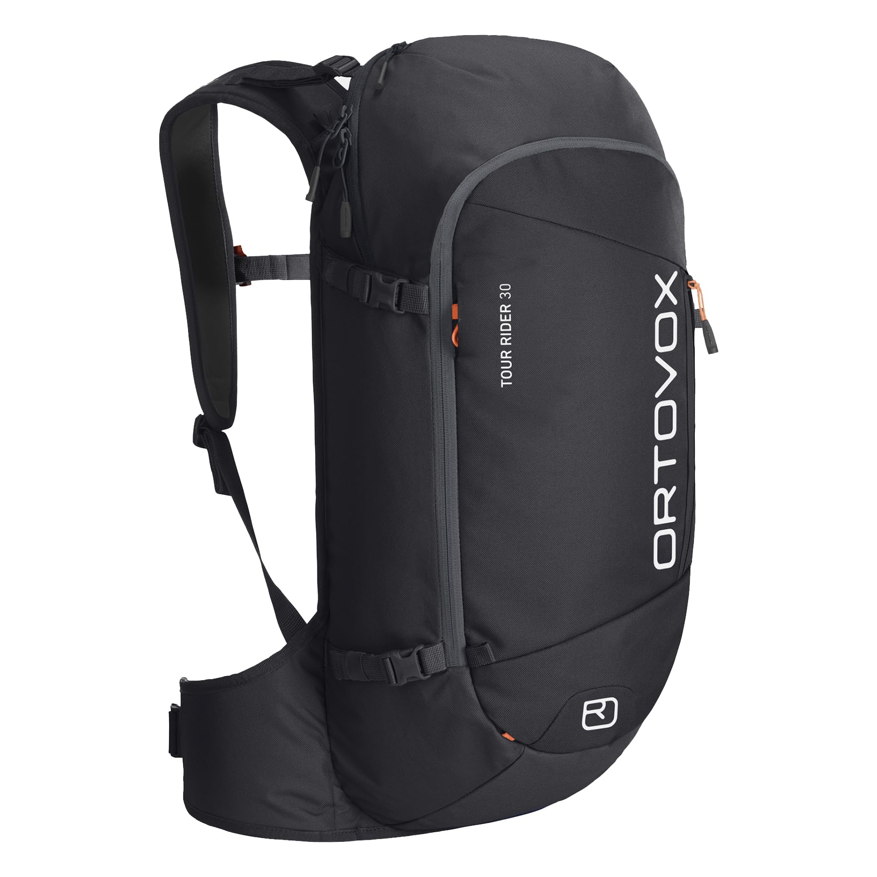 Ortovox Tour Rider 30L front view shows accessible main compartment for quick gear grab
