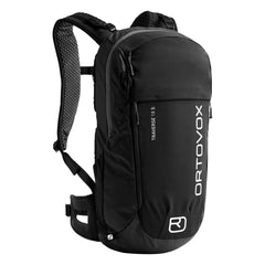 Ortovox Traverse 18L backpack front view, compact fit for shorter backs on alpine climbs.