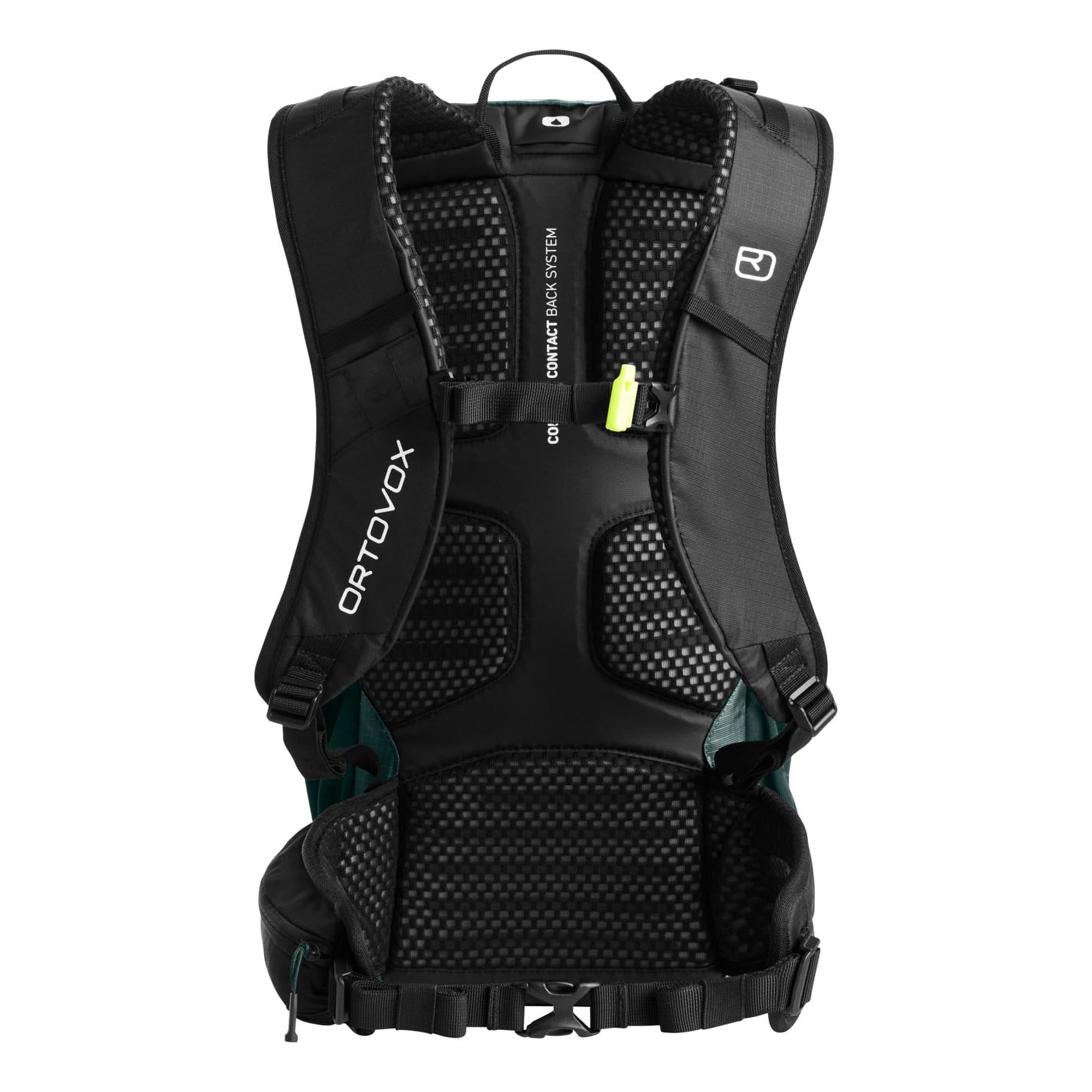 Ortovox Traverse 18L backpack highlighting the S-back system for a tailored fit.