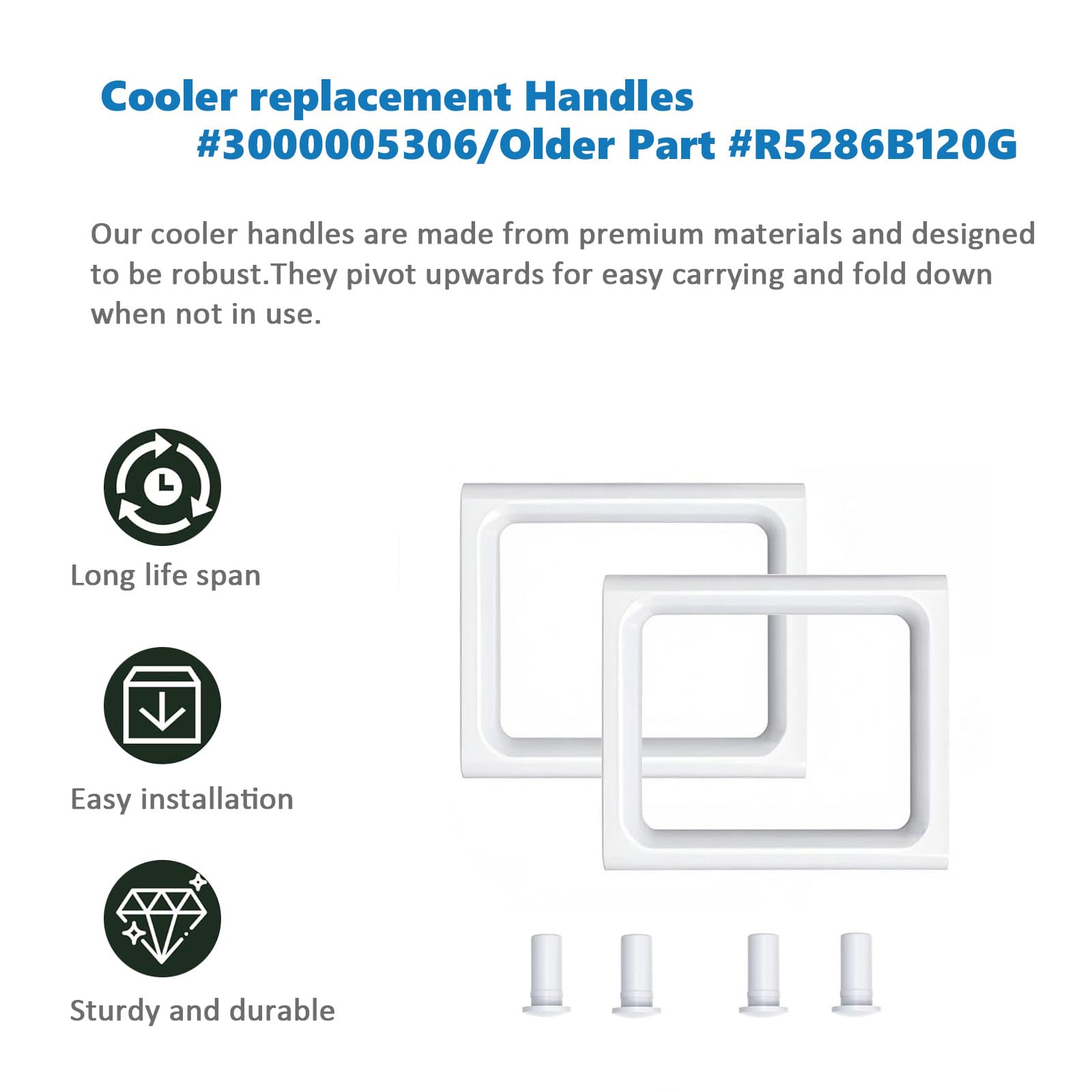 ORTREE durable cooler handle material close-up shows light, flexible, strong construction.