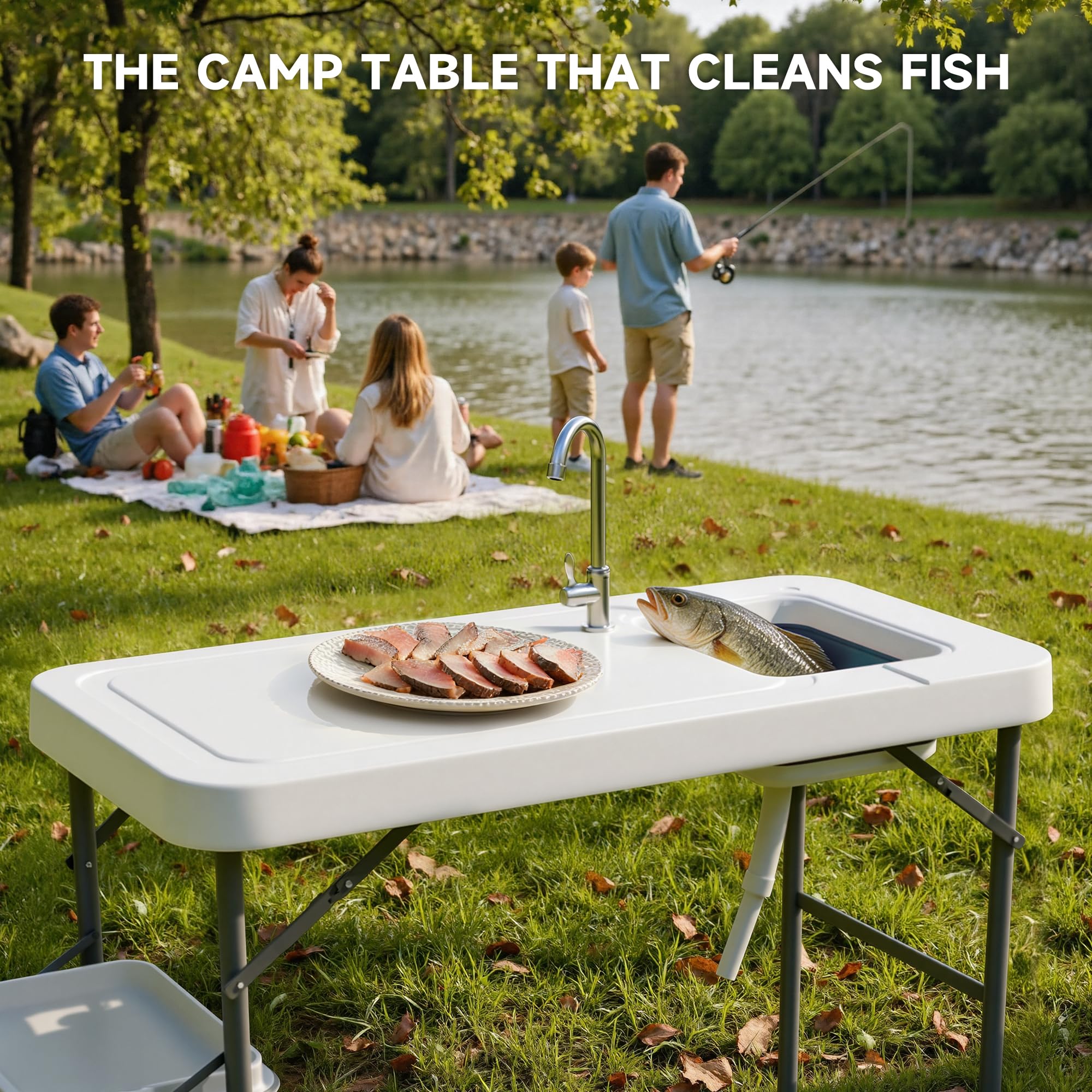 Ortus Collective 360-degree faucet enables flexible rinsing at your outdoor station.