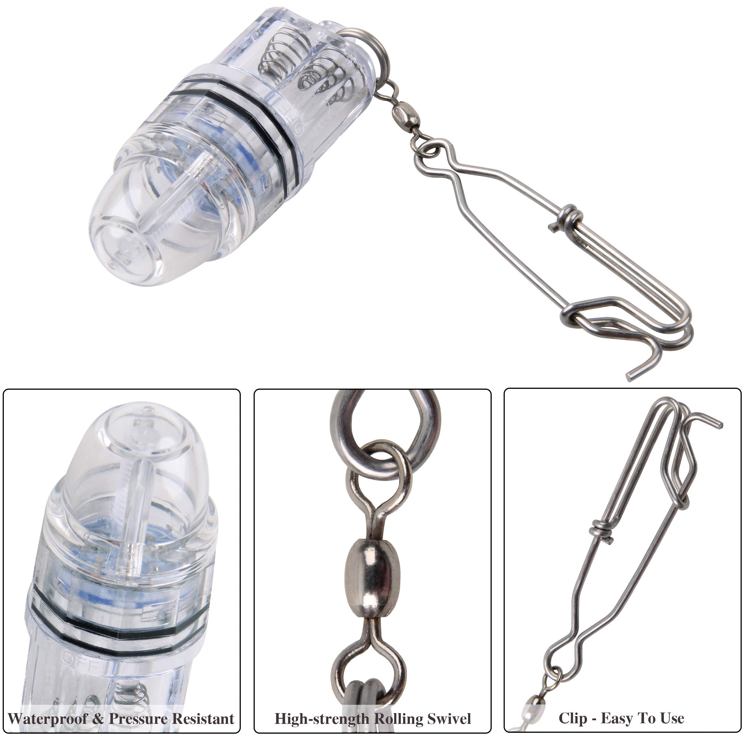 OROOTL LED underwater fishing light blue color