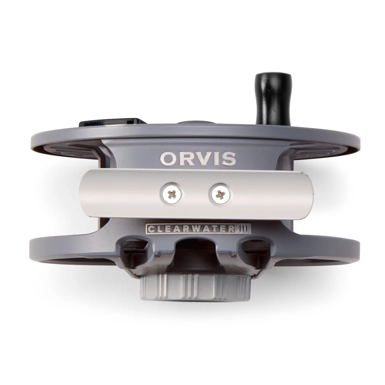 Orvis Clearwater CAST Reel III with charcoal finish reduces glare and blends with gear.