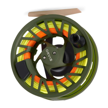 Orvis Clearwater Cast Reel III rugged powder-coat finish guards against wear.