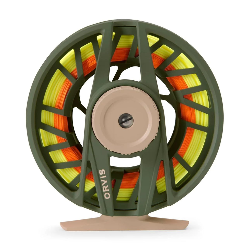 Orvis Clearwater Cast Reel IV powder-coat finish resists wear and corrosion.