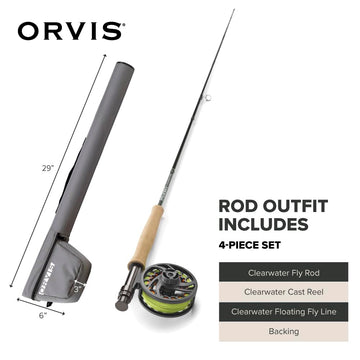 Orvis Clearwater casting action on a river with smooth presentation
